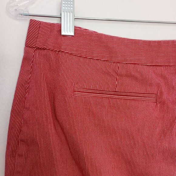Ann Taylor Factory Red Pinstripe Skirt - Picture 8 of 11